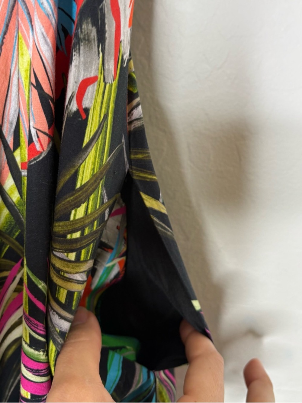 Natori El Nido Midi Dress Tropical Botanical Poplin Resort Luxury Pockets Size 6 - Picture 9 of 11
